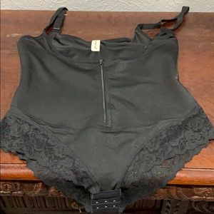 Camellias black body suit/ girdle